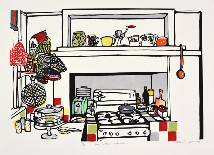 An artist’s kitchen