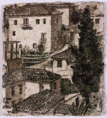Rooftops, Hydra, the house of L. Cohen, I