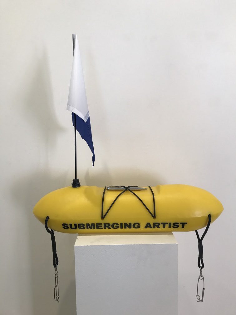 Submerging artist