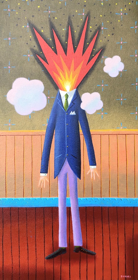 Man with exploding head