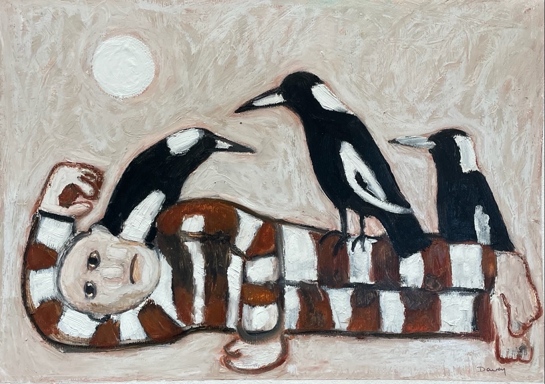 Cannibal with three magpies II