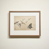 TSUCHIYA RAKUSAN (1896 – 1976) Thistle and swallowtail butterfly  1934-1935