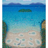 Sheltered shore of shells and heron  2025