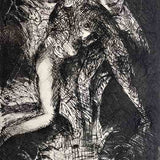 Kneeling nude with beast I 1962-63