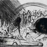 Lions with bone in wooded landscape (The last of St Jerome) 1968-69