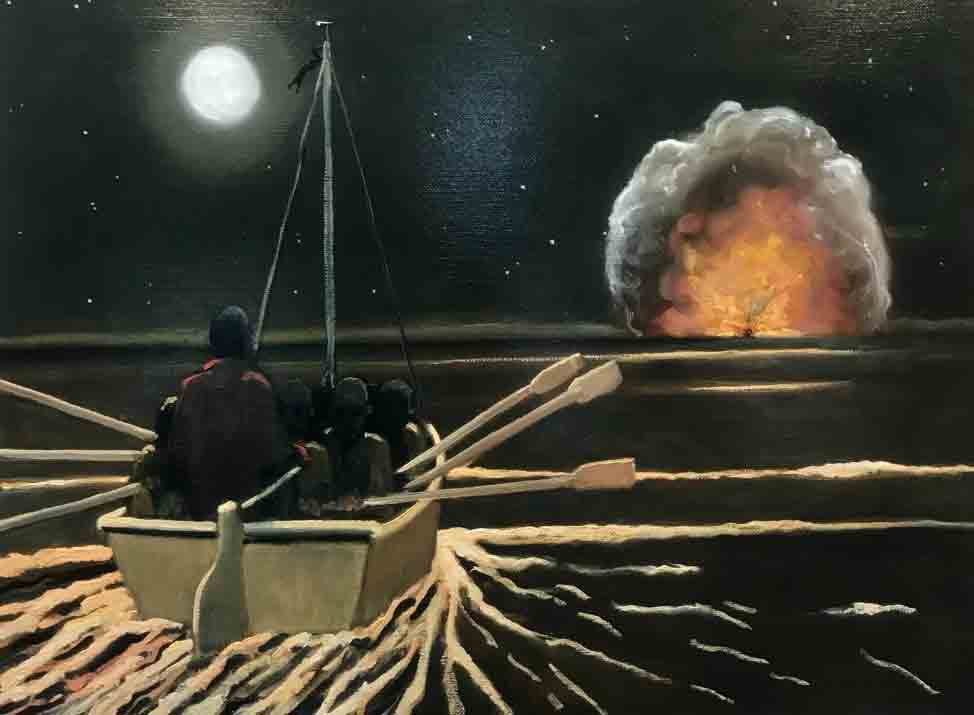 Exploding Ship Painting The exploding ship 2025 – Australian Galleries