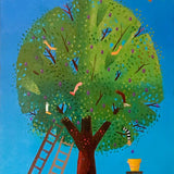 Children picking plums 2015