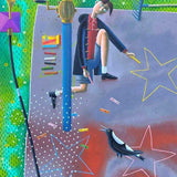 Boy drawing stars with singing magpie 2025