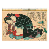 Attributed to UTAGAWA KUNISADA (1786 – 1864) A courtesan and client in the heat of love making  c. 1840