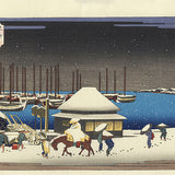 ANDO HIROSHIGE  Evening snow at Takanawa (Takanawa Yoru no Yuki) c. 1842-47