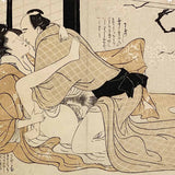 CHIKYOSEI EIRI (active 1795 – 1800) Lovers next to a screen depicting cherry blossom c. 1785