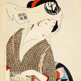 TOYOHARA CHIKANOBU (1838 – 1912) From the series The true beauties, number 24, Beauty in the wind gathering clams 1897