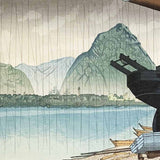 GIHACHIRO OKUYAMA (1907 – 1981) Shimoda Port in rain 1950