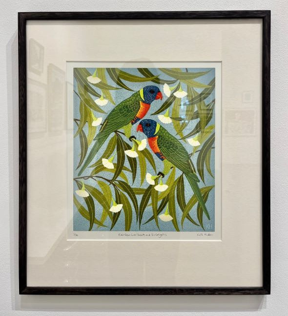 Rainbow lorikeets & eucalyptus 2025