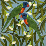 Rainbow lorikeets & eucalyptus 2025