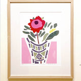 Waratah in a cut glass vase  2021