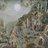 Dry landscape with cloudy sun 1992