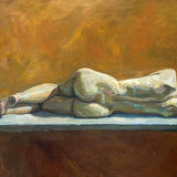 Lying figure on orange 2023