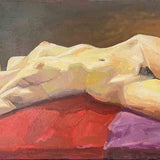 Reclining figure with red and purple 2025