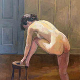 Figure with wooden stool 2025