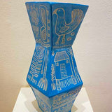 Sgraffito vase – blue  2001