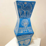 Sgraffito vase – blue  2001