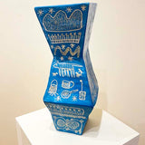 Sgraffito vase – blue  2001
