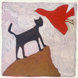 Black cat, red bird 2019