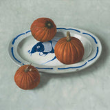 Linda G's pumpkins on enamel fish platter 2024