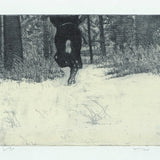 Man running in snow 2012