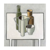 Sage green on grey: Jug, 3 bottles, vessel 2026