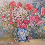 Garden roses in a Chinese vase 2022